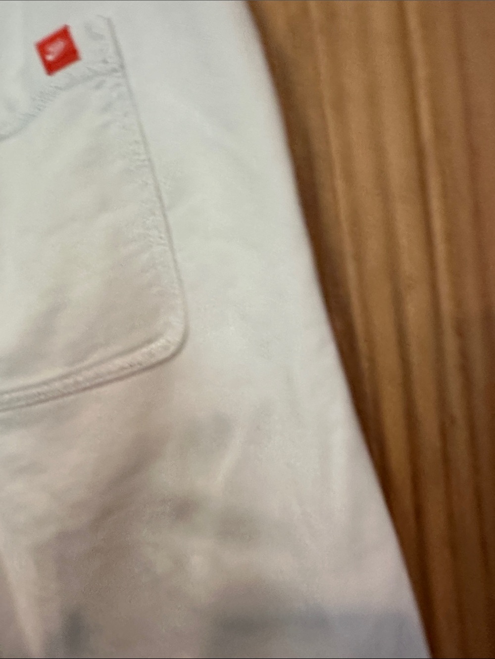 Nike White Athletic Shorts with Black Logo - Picture 10 of 14